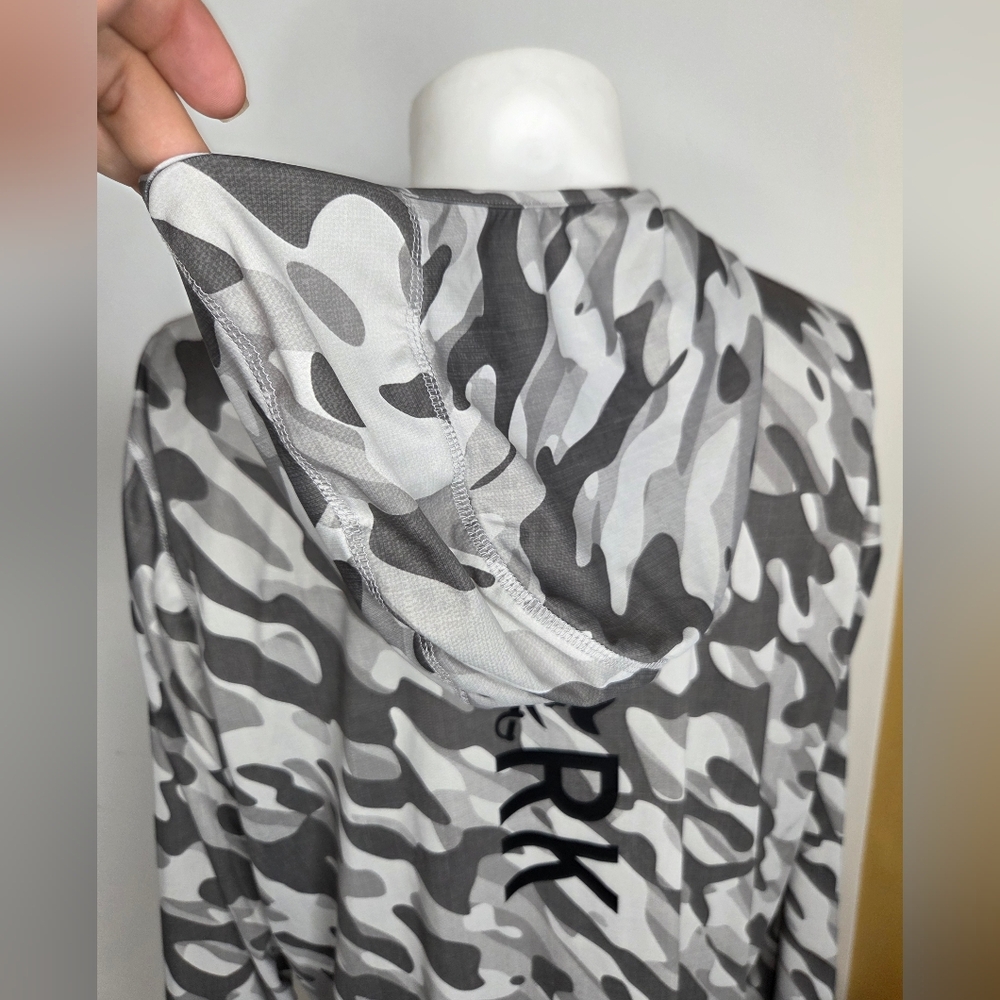 Scales Size 2XL Mens Performance Light Gray Hoodie - Picture 5 of 11